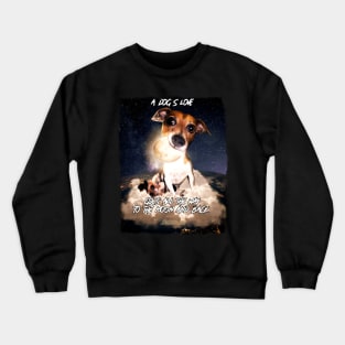 A dog's love goes all the way to the moon and back... Crewneck Sweatshirt